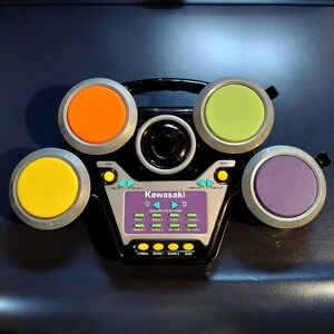 Fully Functional 16" Vintage Kawasaki Music Jazzin Drum, 4 AA Batteries Provided